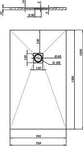 Душевой поддон Aquanet Pleasure 140x80 белый купить в интернет-магазине Sanbest