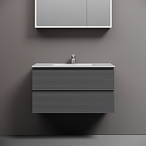 Тумба с раковиной Sancos Folk 90 FL90GS Grey soft для ванной в интернет-магазине Sanbest