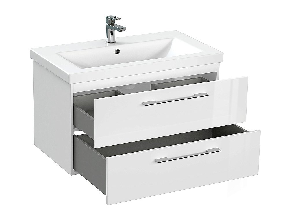 Мебель для ванной подвесная Cersanit LARA 80 белая для ванной в интернет-магазине Sanbest