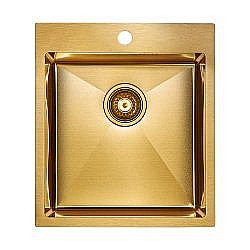 Мойка кухонная Paulmark FAVOR PM214551-BG брашированное золото купить в интернет-магазине сантехники Sanbest