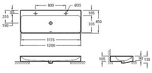 Раковина Jacob Delafon VOX EVA122-00 120 купить в интернет-магазине Sanbest