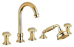 Смеситель для ванны Cezares OLIMP-BVD-03/24-Sw золото купить в интернет-магазине сантехники Sanbest