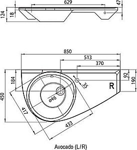 Раковина Ravak Avocado купить в интернет-магазине Sanbest