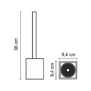 Ершик для унитаза WasserKraft Schunter K-88227 хром/нитроцеллюлозный лак купить в интернет-магазине сантехники Sanbest