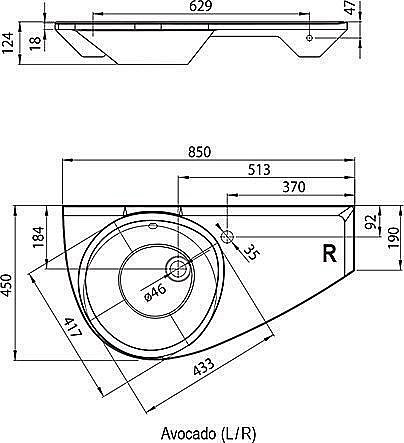 Раковина Ravak Avocado купить в интернет-магазине Sanbest