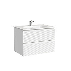 Тумба с раковиной Sancos Folk 70 FL70W белая матовая для ванной в интернет-магазине Sanbest
