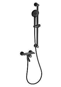 Смеситель для ванны с душевым гарнитуром WONZON & WOGHAND CLICK, Темный графит (WW- FE05L222-BGG) купить в интернет-магазине сантехники Sanbest