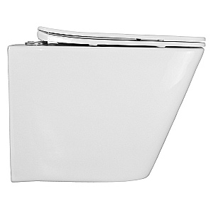 Унитаз подвесной Azario Hugo AZ-3103 белый, безободковый, с крышкой микролифт купить в интернет-магазине Sanbest