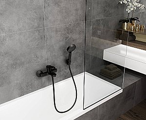 Держатель ручного душа Hansgrohe Porter S 28331670 черный матовый купить в интернет-магазине сантехники Sanbest