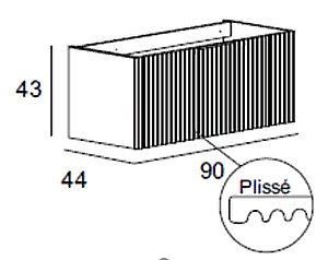 Тумба с раковиной Cezares Premium Plisse 91 Bianco opaco для ванной в интернет-магазине Sanbest