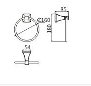 Полотенцедержатель CeramaLux Domino 95406 хром купить в интернет-магазине сантехники Sanbest