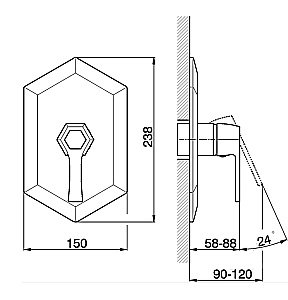 Смеситель для душа Cisal Cherie CH0030006T купить в интернет-магазине сантехники Sanbest