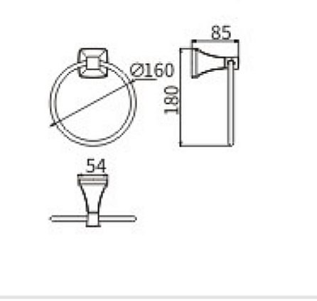 Полотенцедержатель CeramaLux Domino 95406 хром купить в интернет-магазине сантехники Sanbest
