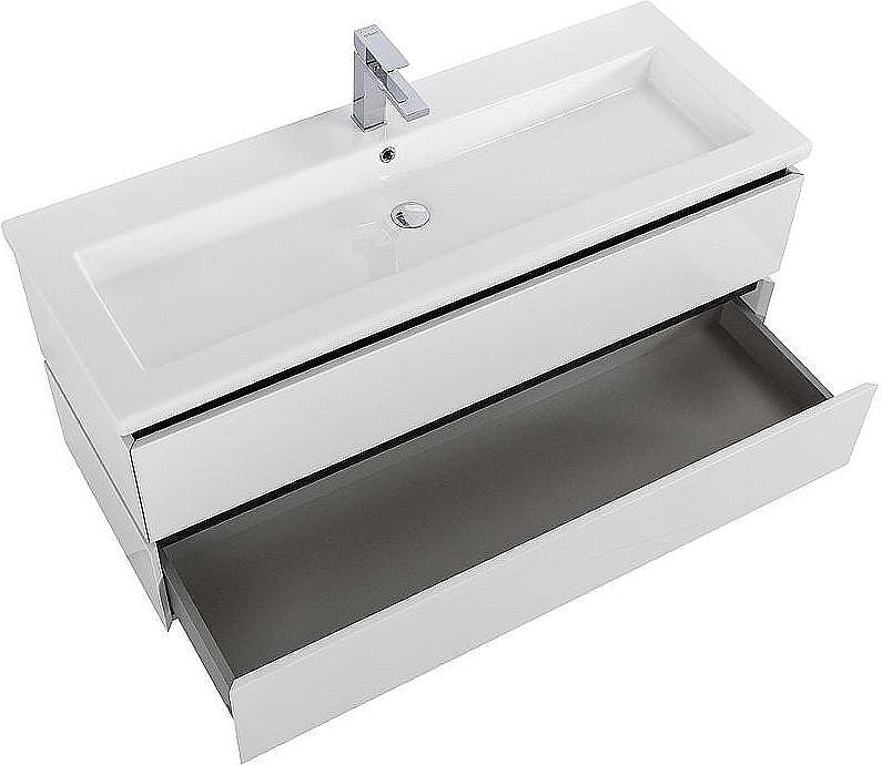 Тумба с раковиной Cezares Plane 120 белая для ванной в интернет-магазине Sanbest