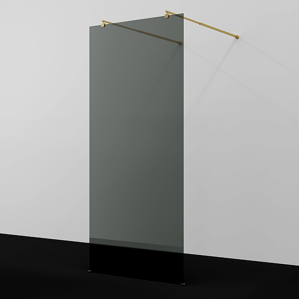 Душевое ограждение WasserKRAFT Vechte 60W44PG-TG 100 фиксатор золото глянцевое/стекло тонированное купить в интернет-магазине Sanbest