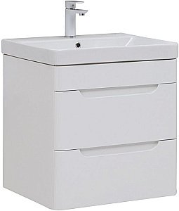 Тумба с раковиной Aquanet София 288905 60 белый глянец для ванной в интернет-магазине Sanbest