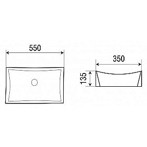 Раковина накладная WeltWasser WW ELBACH 1002 55 белая купить в интернет-магазине Sanbest