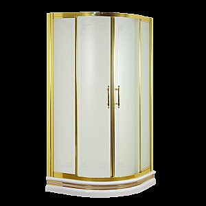 Душевой поддон Migliore 26617 92х92 белый, декор золото купить в интернет-магазине Sanbest