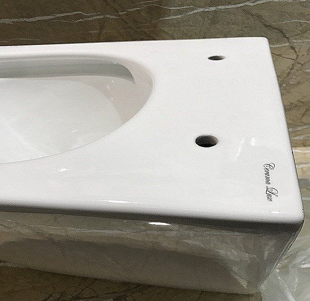 Унитаз подвесной Ceramalux 5171 белый, безободковый, с крышкой микролифт купить в интернет-магазине Sanbest