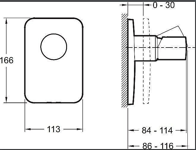 Встраиваемый смеситель для душа Jacob Delafon MODULO E98707-CP купить в интернет-магазине сантехники Sanbest