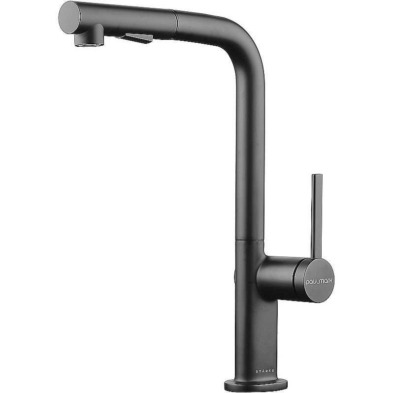 Смеситель для кухни Paulmark Neo Ne214419-GM вороненая сталь купить в интернет-магазине сантехники Sanbest