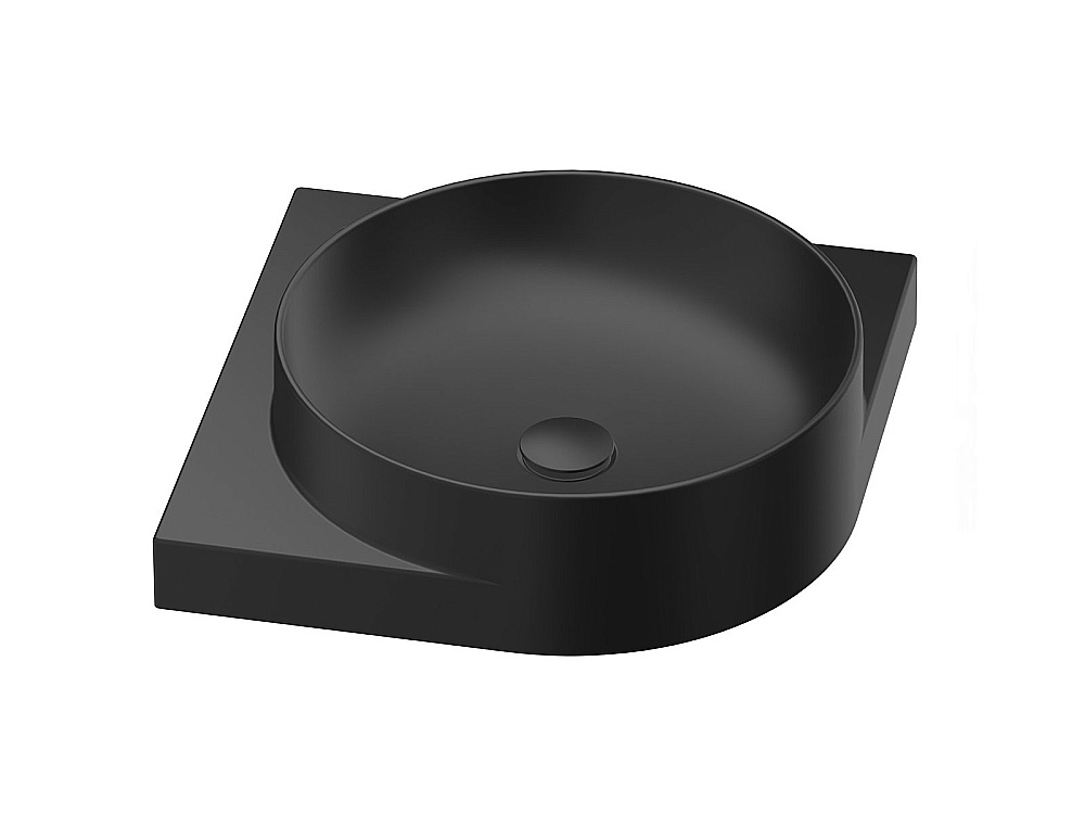 Раковина Ravak Yard 45 C черная матовая/кронштейн черный купить в интернет-магазине Sanbest