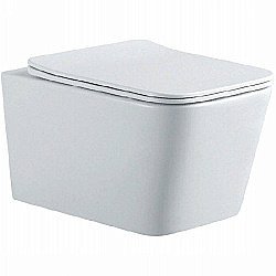 Унитаз подвесной Aquatek Либра New AQ0530N-00 белый, с крышкой микролифт, безободковый купить в интернет-магазине Sanbest