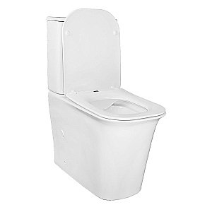 Унитаз напольный Azario Velise AZ-1222A белый, безободковый, с бачком, с крышкой микролифт купить в интернет-магазине Sanbest