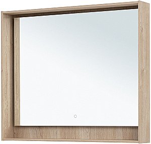 Зеркало Aquanet Милан 336406 100 дуб светлый в ванную от интернет-магазине сантехники Sanbest
