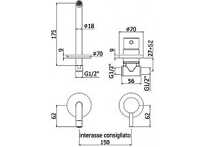 Смеситель для раковины Paffoni Light LIG006NO70 купить в интернет-магазине сантехники Sanbest