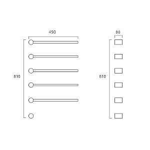 Полотенцесушитель электрический ABBER Charme AH4005B черный матовый купить в интернет-магазине сантехники Sanbest