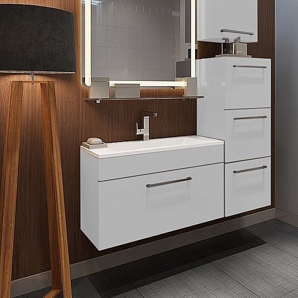 Тумба с раковиной De Aqua Кубика 167076 80 для ванной в интернет-магазине Sanbest