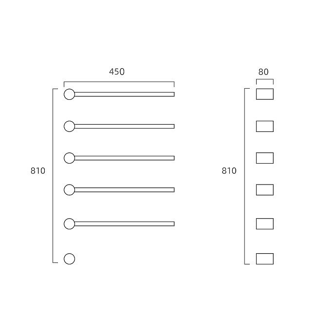 Полотенцесушитель электрический ABBER Charme AH4005B черный матовый купить в интернет-магазине сантехники Sanbest