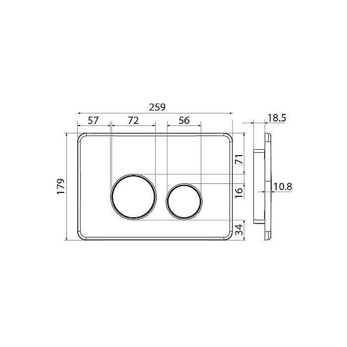 Кнопка для инсталляции IDDIS Unisteel 001 UNS01GGi77 купить в интернет-магазине сантехники Sanbest