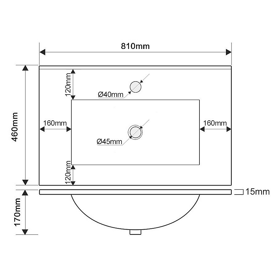 Раковина Oliveeka Built-in 81 NS2001-80 белая купить в интернет-магазине Sanbest