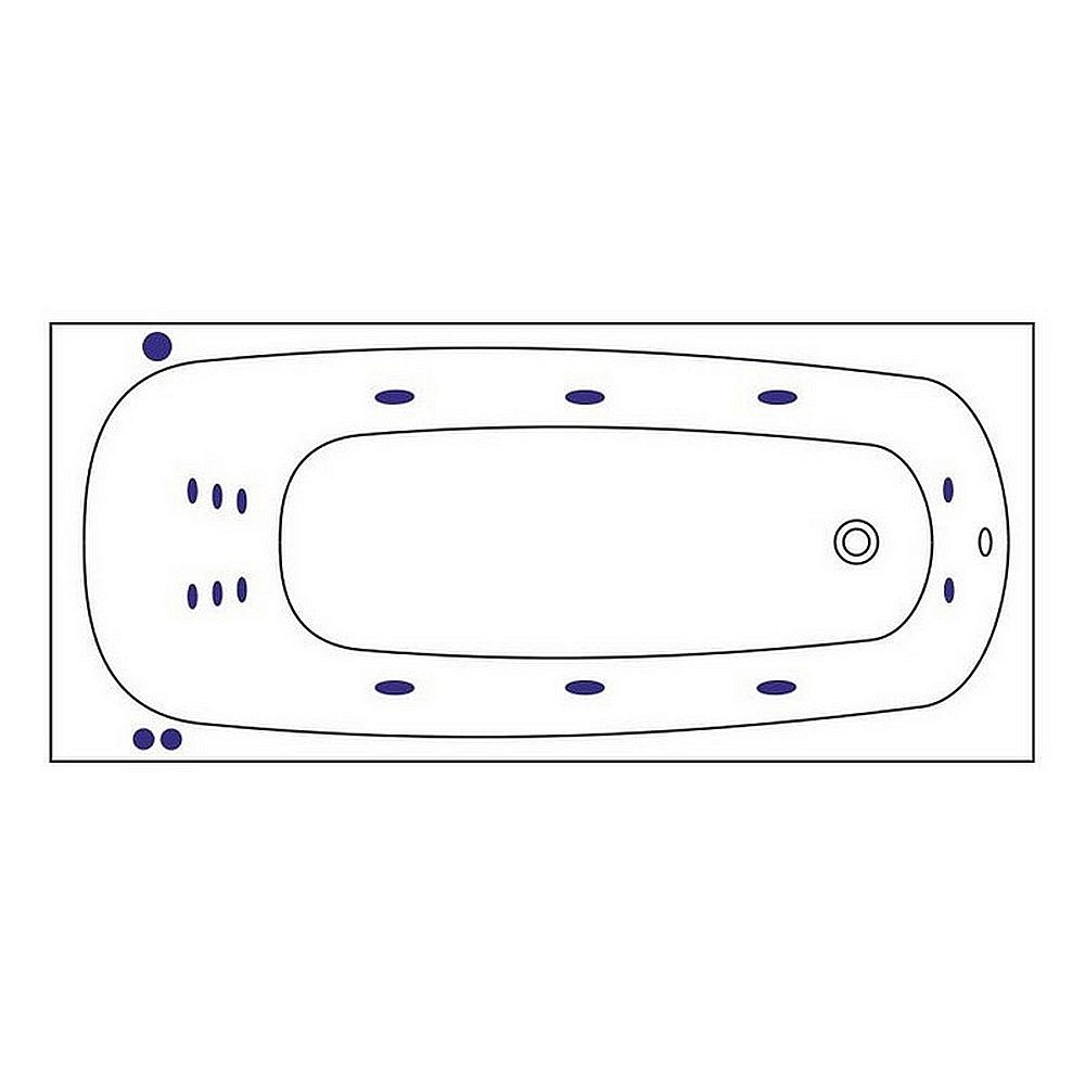 Гидромассажная ванна WhiteCross Layla Slim 180x80 SMART бронза купить в интернет-магазине Sanbest