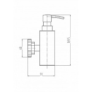 Диспенсер Milacio Villena MC.908.SL серебро купить в интернет-магазине сантехники Sanbest