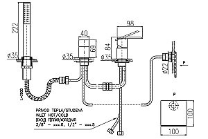 Смеситель на борт ванны RAV-Slezak LOIRA LR563.5P хром купить в интернет-магазине сантехники Sanbest
