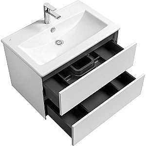 Тумба с раковиной Акватон Сохо 75 белая глянцевая для ванной в интернет-магазине Sanbest