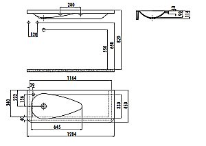 Раковина Creavit Trump 120,4 TP120-0000 белая купить в интернет-магазине Sanbest