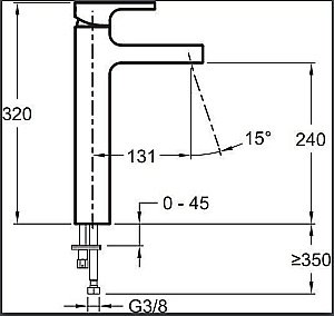 Cмеситель для раковины Jacob Delafon STRAYT E98340-CP купить в интернет-магазине сантехники Sanbest