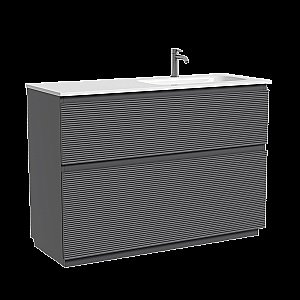 Тумба с раковиной Sancos Folk Floor FL120FLGS/FL120FRGS Grey soft для ванной в интернет-магазине Sanbest