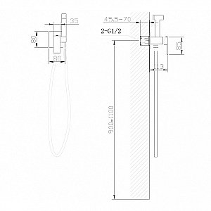 Гигиенический душ Abber DAHEIM AF8226G золото матовое купить в интернет-магазине сантехники Sanbest