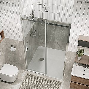 Душевая дверь Grossman Classic 130 100.K33.04.130.10.00 стекло прозрачное/профиль хром купить в интернет-магазине Sanbest