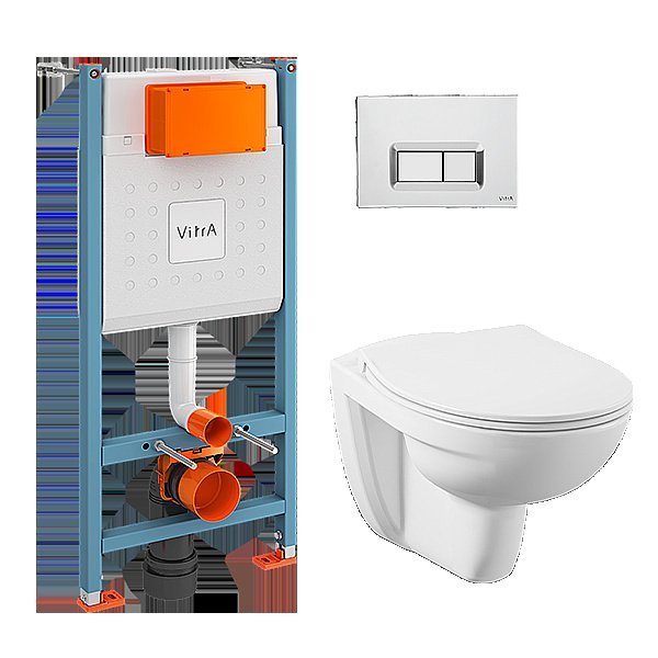 Унитаз подвесной Vitra Normus 9773B003-7206 с инсталляцией, с крышкой микролифт, белый купить в интернет-магазине Sanbest