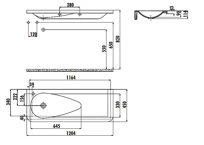 Раковина Creavit Trump 120,4 TP120-0000 белая купить в интернет-магазине Sanbest