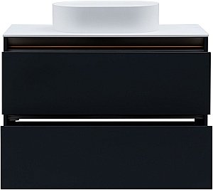 Тумба с раковиной Allen Brau Activity 100 1.34014.AM антрацит матовый/олива брашированная для ванной в интернет-магазине Sanbest