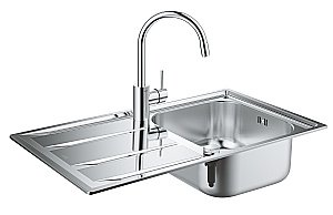 Кухонная мойка Grohe K400 31570SD0 нержавеющая сталь купить в интернет-магазине сантехники Sanbest
