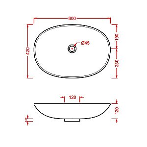 Раковина накладная Artceram La fontana 60 LFL001 01 00 белая купить в интернет-магазине Sanbest