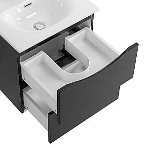 Тумба с раковиной BelBagno MARINO-CER-MINI-500-2C-SO-NL-P Nero Lucido для ванной в интернет-магазине Sanbest